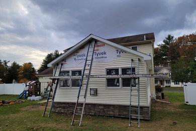 Example of an exterior home design in Boston
