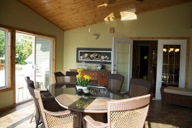 Sunroom - rustic sunroom idea in Other