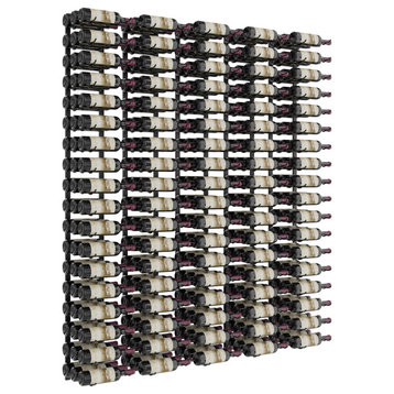 W Series Feature Wall Wine Rack Kit (metal wall mounted bottle storage), Matte Black, 270 Bottles (Triple Deep)