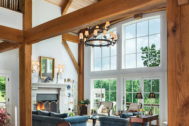 Example of a classic living room design in Other