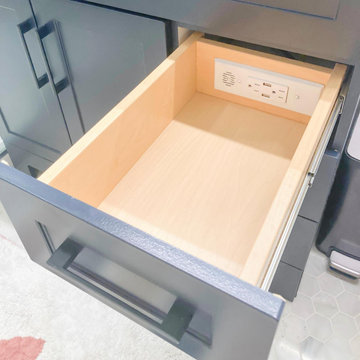 Kathleen Lay’s Bathroom Vanity with Hidden Charging Drawer
