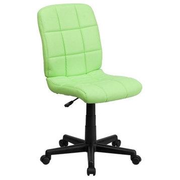 Flash Furniture Mid Back Quilted Office Swivel Chair in Green