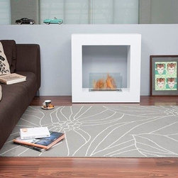 Bio-Blaze QUBE SMALL 32'' x 32'' Freestanding Bio-Ethanol Fireplace BB-QS - Indoor Fireplaces