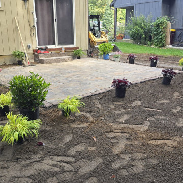 Bluestone Patio Installation Saratoga Springs, NY Container Plantings
