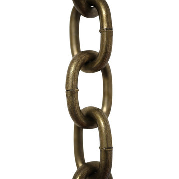 RCH Hardware Steel Standard Link Chandelier Chain, 10', Antique Brass, W30