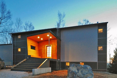 Inspiration for a modern home design remodel in Burlington