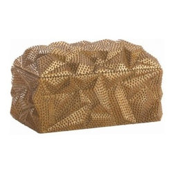 Baroque Antiqued Gold Leaf Box | Pulp Home - Decorative Boxes
