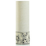 StyleCraft - Star Cream Uplight Antique Cream Brushed Base Cream Linen Shade - This distressed uplight is beautiful in its simplicity. A stunning addition to any coastal decor, this piece features a sea star carved base and cream antique finish. Cylindrical design and neutral color scheme, this uplight lamp will illuminate your home with a refreshing style.