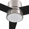 Carro 52'' Indoor Ceiling Fan with Light Wall Control and Remote by Wifi App, Silver