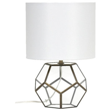 Elegant Designs Glass and Brass Sphere Table Lamp