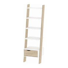 Tvilum Diana 1 Drawer Bookcase in White Oak
