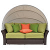 Coutyard Casual Green Eclipse Outdoor Expandable Oval Daybed with Canopy
