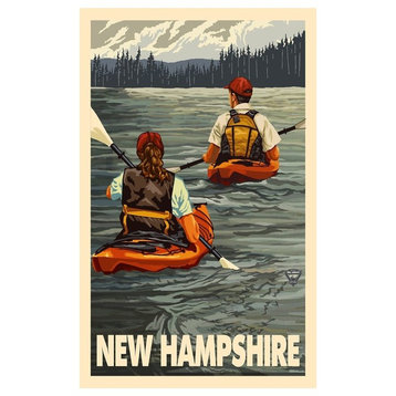 Paul A. Lanquist New Hampshire Kayakers Art Print, 12"x18"