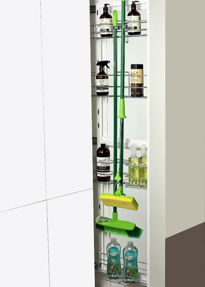Modern Utility Room by Tansel Stainless Steel Pull Out Storage