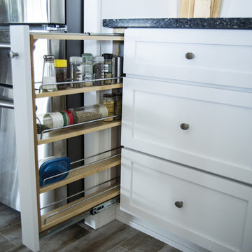 Modern Kitchen Utilizing Available Wall Space