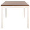 Becky Rectangle Dining Table White / Natural