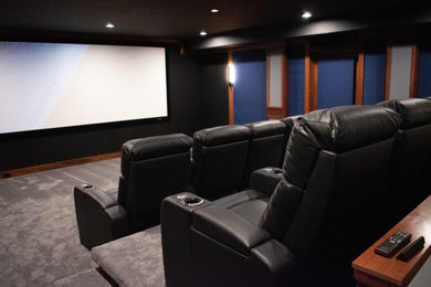 Inspiration for a home theater remodel in Denver