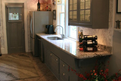 Example of a zen kitchen design in Other
