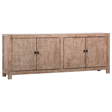 87" Natural Reclaimed Wood Sideboard Cabinet