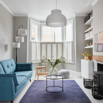 Scandi-inspired calming double reception room