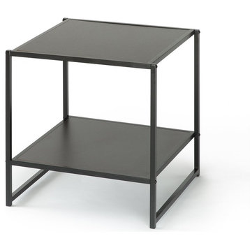Stylish 20" Square Side Table/Night Stand/Coffee Table, Espresso