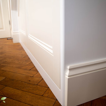 Living room under stairs storage