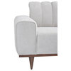 Michael Amini Balboa Chair and a Half - Shell Gray/Warm Walnut