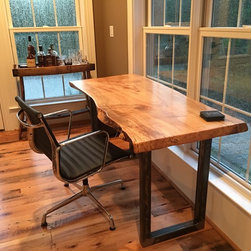 Maple Slab Home Office Desk - Desks And Hutches