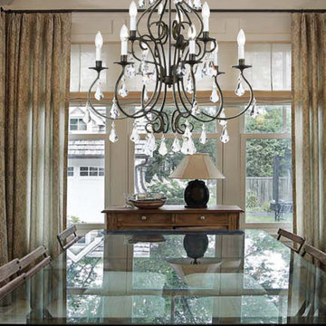 Ashton Collection 9-Light 25" English Bronze Chandelier with Clear Hand Cut Crys