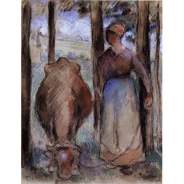 Camille Pissarro The Cowherd Wall Decal