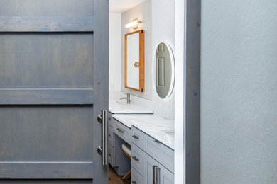 Example of a trendy home design design in Denver