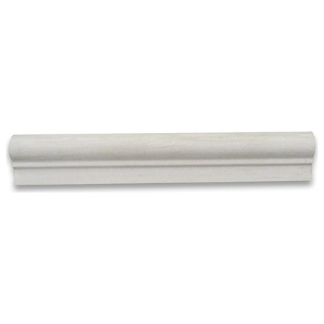 Golden Beach Moleanos Beige Limestone 2x12 Chair Rail Bullnose Honed, 1 piece