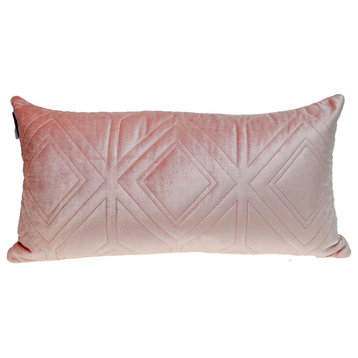 Parkland Collection Reta Transitional Pink Throw Pillow PILL21326P