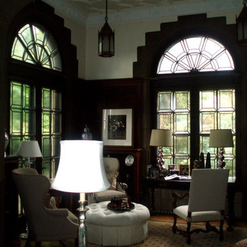 Large leaded glass windows