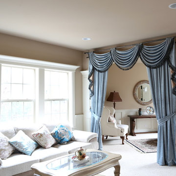 Valance curtains with swags and tails by celuce.com