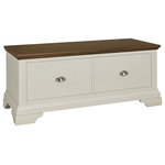 Bentley Designs - Hampstead Soft Grey and Walnut Furniture Blanket Box - Hampstead Soft Grey & Walnut Blanket Box offers elegance and practicality for any home. Soft-grey paint finish contrasts beautifully with warm American Walnut veneer tops, guaranteed to make a beautiful addition to any home.