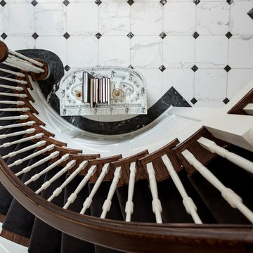 JamesYarosh.com : Foyer renovation - Stone, Panel Molding, Stairs & Furnishings