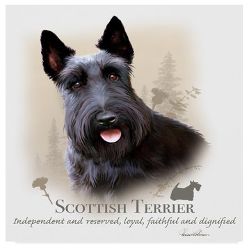 "Scottish Terrier" by Howard Robinson, Canvas Art