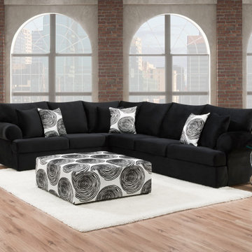 Big Swirl Black Sectional