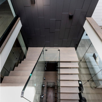 Black feature wall