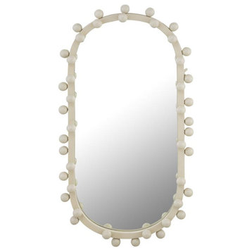 Ivory Bubble Oval Wall Mirror, Belen Kox
