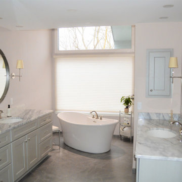 Warm Gray Primary Bathroom