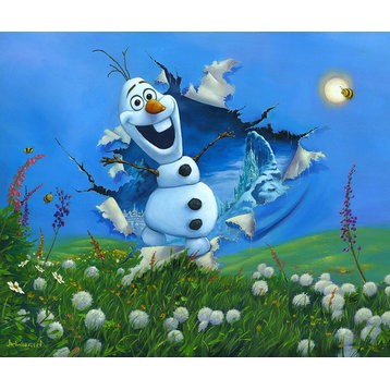 Disney Fine Art Giclee Bursting Into Spring Hand Signed by Jim Warren