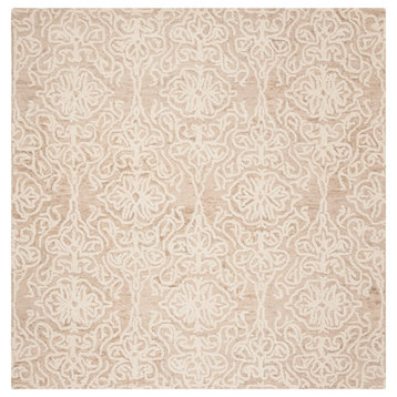 Safavieh Blossom Collection BLM112B Rug, Beige/Ivory, 4' x 4' Square