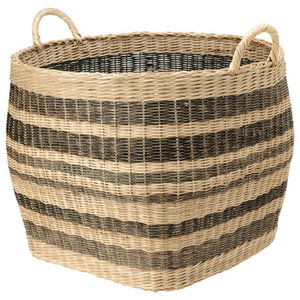 Extra Large Handwoven Decorative Storage Basket Twisted Sea Grass