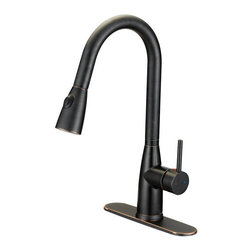 Designers Impressions - Oil Rubbed Bronze Kitchen Faucet With Pull Out Sprayer - Kitchen Faucets