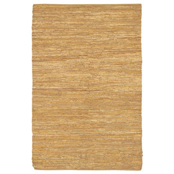 Saket Contemporary Area Rug, Gold and Beige, 2'x3' Rectangle