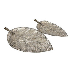 IMAX Elise Cutwork Leaf Trays - Set Of 2 - SKU: 12967-2 - Major Kitchen Appliance Parts And Accessories