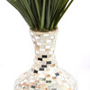 Onion grass w cattail w pearl mosaic vase (25x25x32"H)