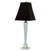 Margo Buffet Lamp Brushed Chrome with Brown Shade